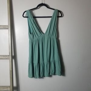 PULL&BEAR WOMEN'S GREEN DRESS SIZE LARGE